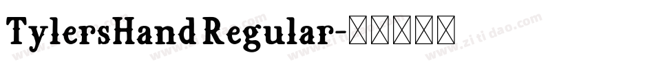 TylersHand Regular字体转换
